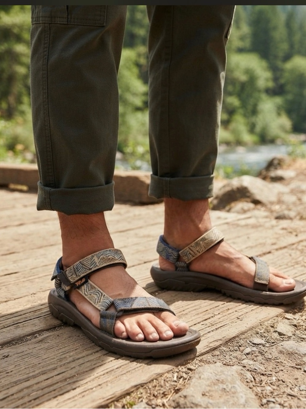 Teva - Men’s Hurricane XLT2 Borderless brown multi sport sandals shoes Size 13